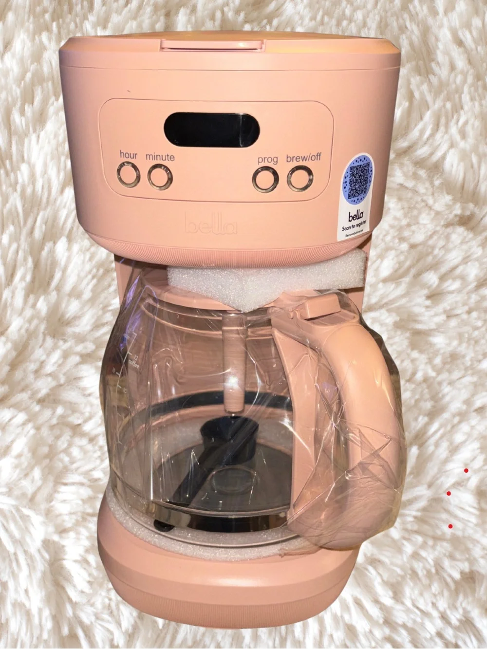 Bella 12-Cup Programmable Coffee Maker - Pink